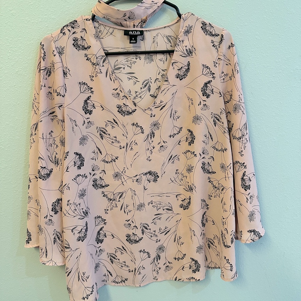 Dusty Pink Floral Blouse